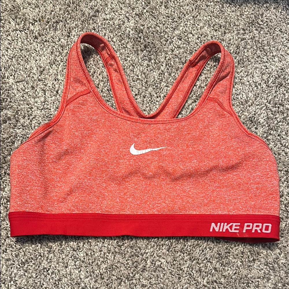 Nike Red Sports Bra Moisture-Wicking Intimates